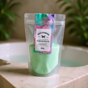 Poudre de bain 200g au parfum menthe et jasmin pour un bain relaxant - Product Image 3