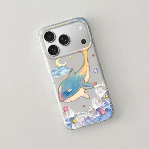 เคสโทรศัพท์มือถือ TPU ระดับพรีเมียมลายวาฬสีน้ำมันและลายสัตว์ที่ได้รับแรงบันดาลใจจากสายรัดข้อมือสำหรับ15 <span class=keywords><strong>PRO</strong></span> MAX 16 <span class=keywords><strong>Pro</strong></span> - Product Image 4