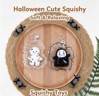Mainan Squishy Halloween Baru, Boneka Silikon Food-grade, Mainan Remas Pereda Stres Slow-rebound, Mainan Fidget Kemasan EVAPVC