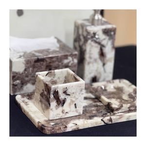 STONEKOCC Juego de Bandejas de Baño de Mármol Natural de Lujo Pandora Qianshan Muxue Organizador de Tocador - Product Image 4