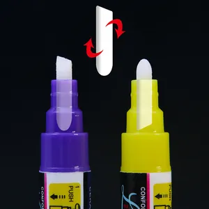 Lot de 8 stylos marqueurs fluorescents à craie liquide effaçable