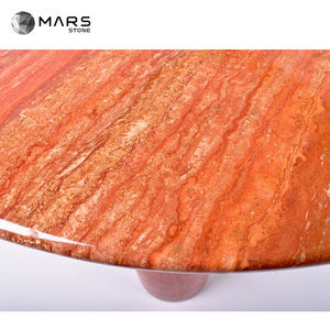 Azulejos de travertino rojo de piedra natural Proyecto de mesa de travertino rojo de pavo Panel de pared Losas decorativas de travertino Azulejos de piso - Product Image 5