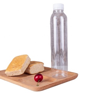 Wholesale 8oz 12oz 16oz Food Grade PET Square Beverage <b>Plastic</b> Juice Bottle With Black <b>Cap</b> - Product Image 5