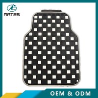 Tapis d'accessoires de voiture antidérapants imprimés personnalisés Tapis de voiture universel en gros 4 pièces Tapis de sol en PVC