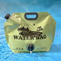 Bouteille isotherme portable pliable 8L en PET, étanche et épaissie, pour camping, randonnée, trekking, pique-nique, whisky et bière, écologique et durable