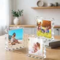Cadre photo magnétique en acrylique transparent de haute qualité, utilisable dans le salon, le bureau, l'extérieur, la salle à manger
