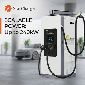 สถานีชาร์จรถยนต์ไฟฟ้าแบบติดตั้งบนพื้น Starcharge Titan V5 รองรับการชาร์จสาธารณะ 120kW-240kW มาตรฐาน ISO 15118 หน้าจอสัมผัส 10.4 นิ้ว - Product Image 1