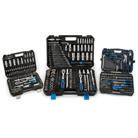 Boîte à outils de réparation automobile de qualité industrielle avec 216 pièces, outils à douilles et embouts de tournevis pour le service des véhicules commerciaux