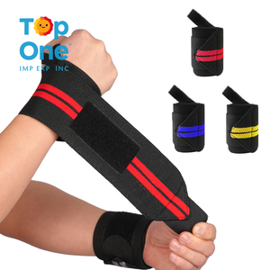TopOne Premium tissé athlétique Gym poignet Wrap sangles haute qualité élastique exercice Bandages force réglable Fitness sécurité - Product Image 1