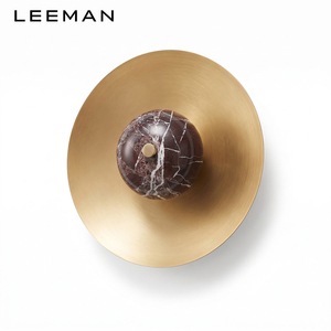 Lámpara de Pared LED de Diseño Moderno con Domo de Mármol, Lámpara de Pared Redonda Decorativa de Lujo para Sala de Estar y Dormitorio - Product Image 6