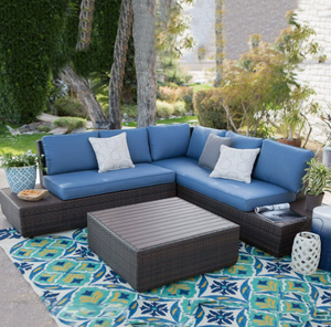 Ensemble <span class=keywords><strong>de</strong></span> meubles d'extérieur élégants en rotin PE, canapé <span class=keywords><strong>de</strong></span> patio avec coussins <span class=keywords><strong>de</strong></span> siège et <span class=keywords><strong>de</strong></span> dossier doux - Product Image 4