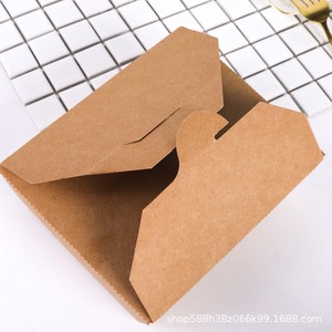 Boîte d'emballage en carton pour <span class=keywords><strong>vache</strong></span>, boîte à emporter jetable, boîte à collation anti-graisse, boîte à salade, boîte à quatre feuilles. En stock à vendre. - Product Image 4