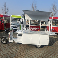 Small Snack Cart Electric Tricycle Semi-enclosed Three-wheeled Dining Car Food Truck Mobile Stall Truck Breakfast Cart