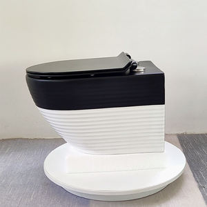 WC suspendu en céramique à chasse d'eau par gravité, WC suspendu mural coloré, dimensions - Product Image 1