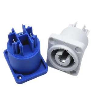 Bxon 3 Pins speakon power socket for led display blue color for input while white color for output