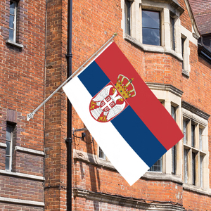 Personnalisable 3x5ft Serbie Drapeau Simple Face Imprimé Durable Polyester Soie Matériau Métal Poteau pour Automobile Affichage National - Product Image 5