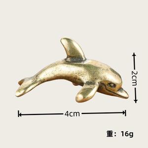 งานฝีมือตกแต่งรูปโลมาทองเหลืองโบราณแบบขายส่งข้ามพรมแดน - Product Image 2