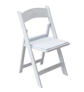 Wholesale Wedding Party Garden Gladiator Vinyl <strong>Padded</strong> Resin White <strong>Folding</strong> Wimbledon <strong>Chairs</strong> for Events - Product Image 3
