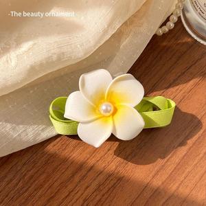 Princess Plumeria Hair Clip Set Seaside Flower Accesorios para el cabello <span class=keywords><strong>Flequillo</strong></span> lateral Clips para la frente para niñas Beach Photo Styling - Product Image 6