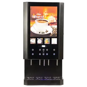 Hotel Subway Station Shopping Mall Touch Screen Fully Automatic Coin Operated Hot Coffee Vending Machines