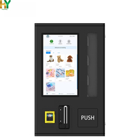 Distributeur automatique mural compact en métal, très demandé, avec écran tactile, fonctionnement 24h/24, grande capacité pour snacks et boissons
