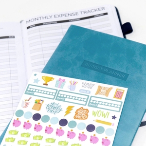 Carnet de <span class=keywords><strong>budget</strong></span> et de planification financière mensuelle A5 personnalisé en cuir rigide, planificateur d'entreprise, coffret cadeau pour documents - Product Image 6