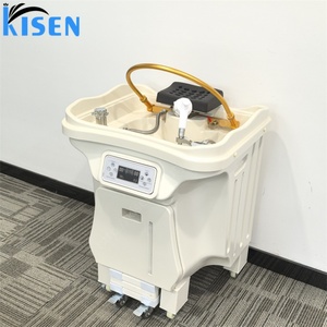 Lavabo de Lujo Kisen para Salón, Lavacabezas para Tratamiento Japonés con Tanques de 60L+30L, Calentador y Vaporizador Arqueado - Product Image 1