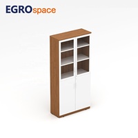EGROspace Muebles Modernos de Lujo, Archivador de Oficina con Cerradura para Documentos, de Madera y Vidrio