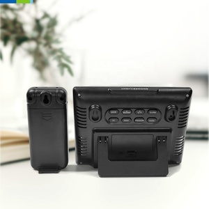 Thông minh ABS đồng hồ thời tiết với DCF tín hiệu nhiệt độ độ ẩm mét phong vũ biểu dọc/treo Tường Văn phòng ngoài trời sử dụng máy tính để bàn - Product Image 6