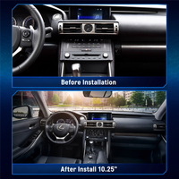 Autoradio Android 13 de 10,25 pouces avec GPS intégré, DSP, CarPlay et Auto Audio pour Lexus IS 2013-2017, version à bouton d'origine