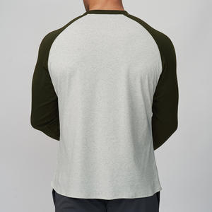 Camiseta deportiva, de ocio y fitness para hombre, de color transpirable, manga larga de nueve puntos, cuello redondo, camiseta de viaje a casa - Product Image 2