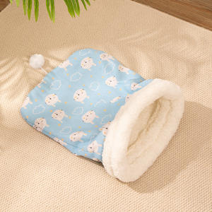 Invierno suave túnel gato nido Cordero polar mascota saco de dormir cerrado gato saco de dormir gatito arena pequeño perro dormir nido - Product Image 6