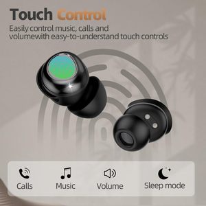 Long Standby Comfortable Wireless for Earbud for Side Sleepers TWS ENC JL Chipset <b>LED</b> Indicator In-Ear Sleep Earphones - Product Image 2