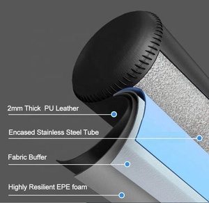 คุณภาพระดับมืออาชีพเตะมวยอุปกรณ์เจาะกระเ<span class=keywords><strong>ป</strong></span>๋าหนัง Pu 100lb หนักลูกแพร์รูปร่างสีดำเจาะถุง - Product Image 3