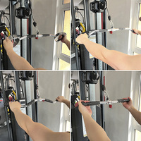 Ensemble de poignées de gym robustes chromées, accessoires multifonctionnels confortables pour machine à câble, pour l'entraînement musculaire