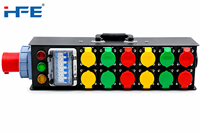 Boîtier de distribution d'alimentation LED 6 canaux pour scène, étanche IP44, entrée 16A, 12 canaux de sortie, 220V, portable et compact HFE