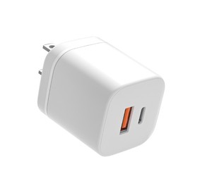 อะแดปเตอร์ชาร์จไฟแบบ 2 in 1 USB-C ชาร์จเร็ว PD ปลั๊กแบบ EU วัสดุ PC ป้องกันกระแสเกิน 20W - Product Image 1