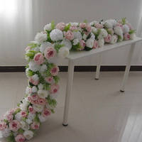 Nieuw design groene bladeren 3D bloemenloper bloemengarland bruiloft tafel groen decoratie voor bloemenrand bruiloftdecoratie