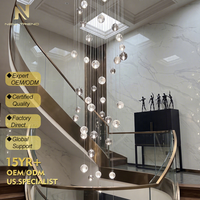 Lustre LED sur mesure, non standard, pour décoration intérieure, hall d'hôtel, villa, escalier