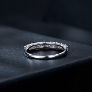 خاتم مزود بنصف الخلود من الفضة الإسترلينية عيار 925 مزود بخاتم من الفضة النسائية اللامع بحجم 0.8 قيراط من نوع D للبيع بالجملة من المصنع - Product Image 4