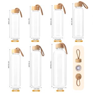 ขวดน้ำแก้วทรงกลมสีสันสดใส ขนาด 500 มล. 1000 มล. แบบพกพา ทำจากแก้วบอโรซิลิเกต พร้อมปลอกนีโอพรีน สินค้าขายดี - Product Image 3