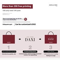 Top Fashion Store Sac fourre-tout pour hommes et femmes Vêtements Cadeau Shopping Sac en papier avec logo Internet Célèbre Sac cadeau