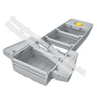Bateau Pliable Compact pour Deux Personnes avec Support pour Moteur Hors-Bord, Bateau de Pêche Portable pour Lacs et Rivières, Vente Directe d'Usine