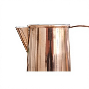 AZ ENTERPRISES Copper Water Pitcher Lid 1.7L Classic Design Durable Eco-Friendly Handmade Drinking Jug for Wedding Party Use - Product Image 2