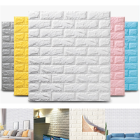 Autocollant Mural Vinyle 3D Adhésif Effet Brique, Papier Peint en Mousse Moderne Imperméable, Garantie 1 An, Idéal pour Divertissement et Bâtiments de Bureau