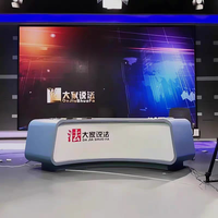Console de diffusion en direct sur mesure Yicheng, bureau d'ancrage pour enfants, table de studio pour les nouvelles, mobilier de station d'hôte pour la salle de diffusion en direct e-commerce
