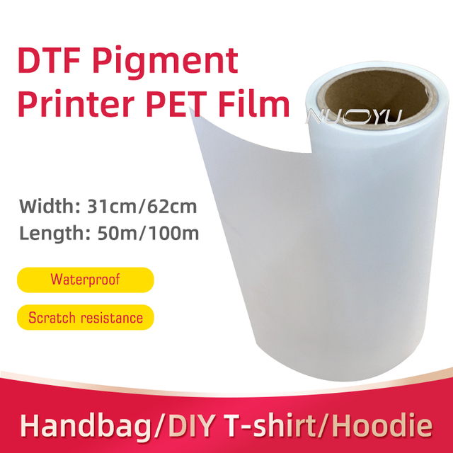 High Quality New White Adhesive Label DTF Transfer Film Inkjet Printer I3200/I1600/Xp600 Double Side A3/A1 Sizes 100m Length UV