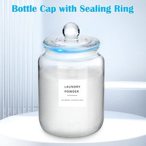 Clear Glass <strong>Laundry</strong> <strong>Jar</strong> Storage Glass <strong>Laundry</strong> <strong>Jar</strong> With Lid Use for Bathroom - Product Image 4