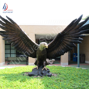 Décor occidental Art Métal Faucon Sculptures Cuivre Bronze Statue D'aigle - Product Image 5