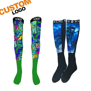 Chaussette de compression montante personnalisée pour moto, protection genou et cuisse, en Spandex/Nylon, pour Enduro, <span class=keywords><strong>Motocross</strong></span>, Sport et Course, Collection Automne 2025 - Product Image 1
